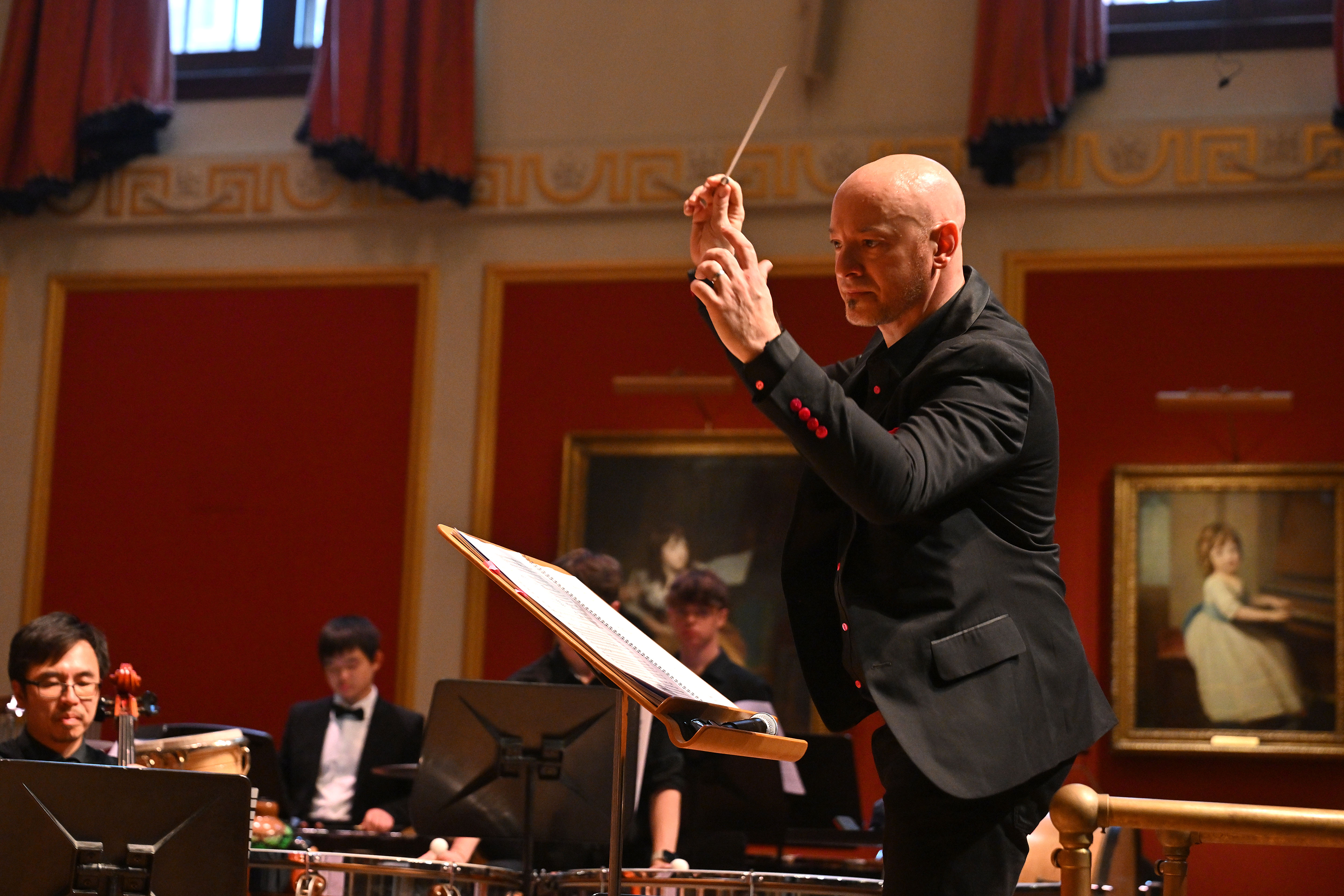 Musical director Russell Scott conducting at the Royal Academy of Music
