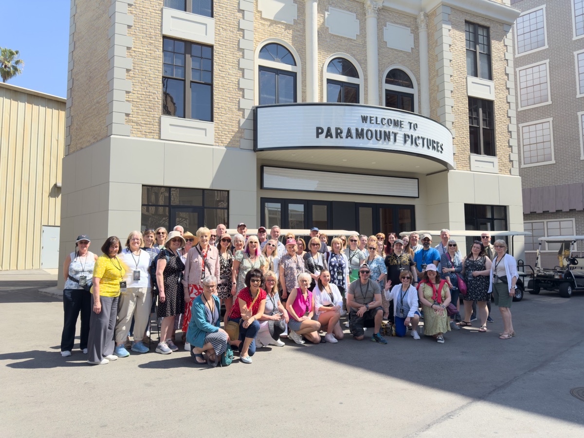 Next Stage Choir members enjoying a visit to Paramount Pictures together